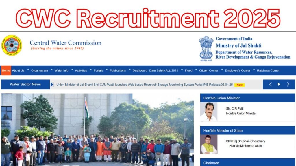CWC Recruitment 2025 for 11 Vacancys Apply Online