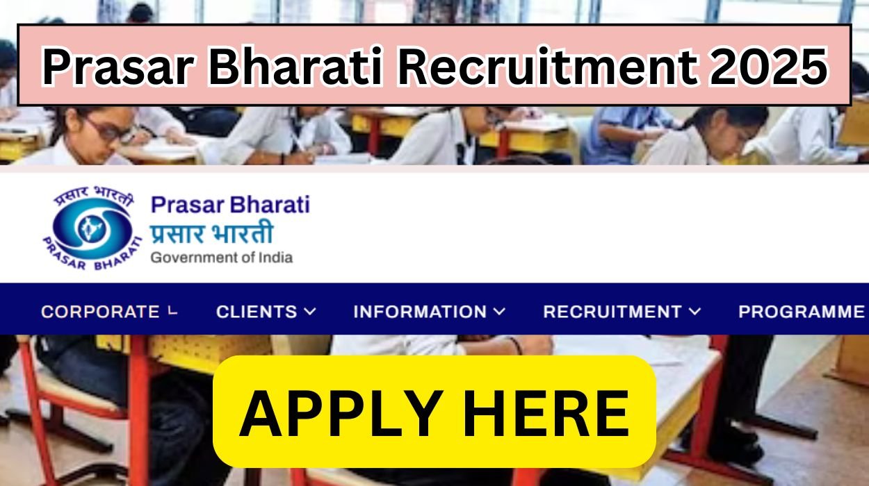 Prasar Bharati Recruitment 2025 Apply Online For Stringer posts