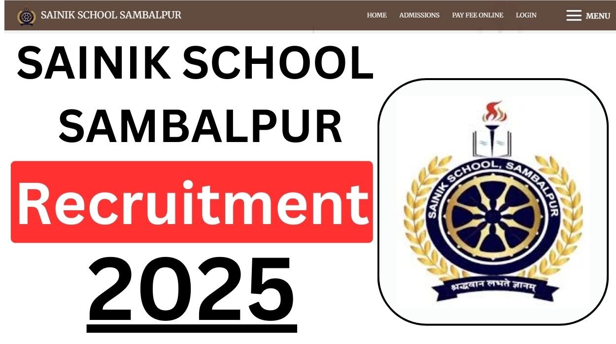Sainik School Sambalpur Recruitment 2025 for 08 PGT, LDC and Other Posts Apply Online