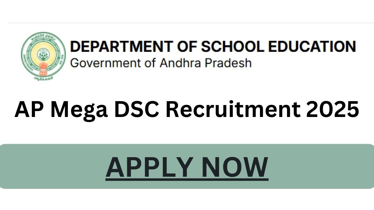 AP Mega DSC Recruitment 2025 for 16374 Vacancies Apply online
