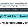 AP High Court Recruitment 2025 for 1621 Vacancies Apply online