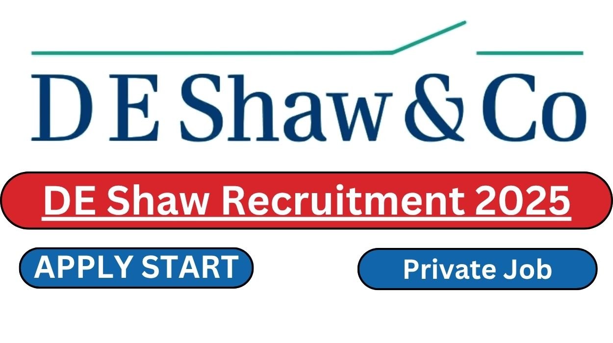 DE Shaw Recruitment 2025 for Freshers (Software Development)