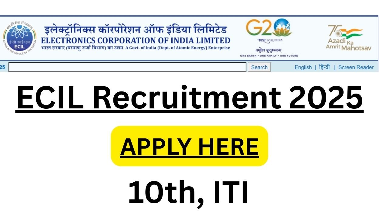 ECIL Recruitment 2025 for 125 Vacancies Apply online