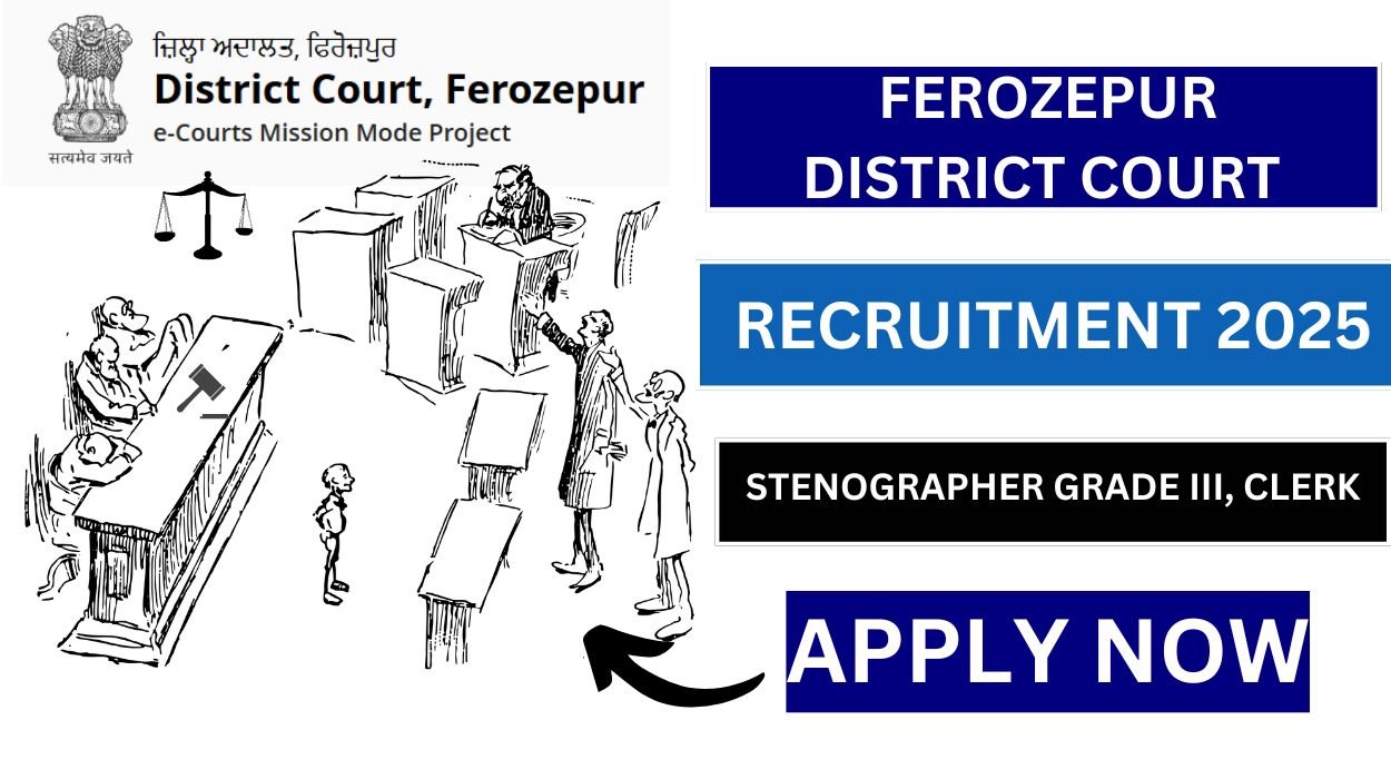 Ferozepur District Court Recruitment 2025 for 47 Vacancies Clerk, Stenographer Posts