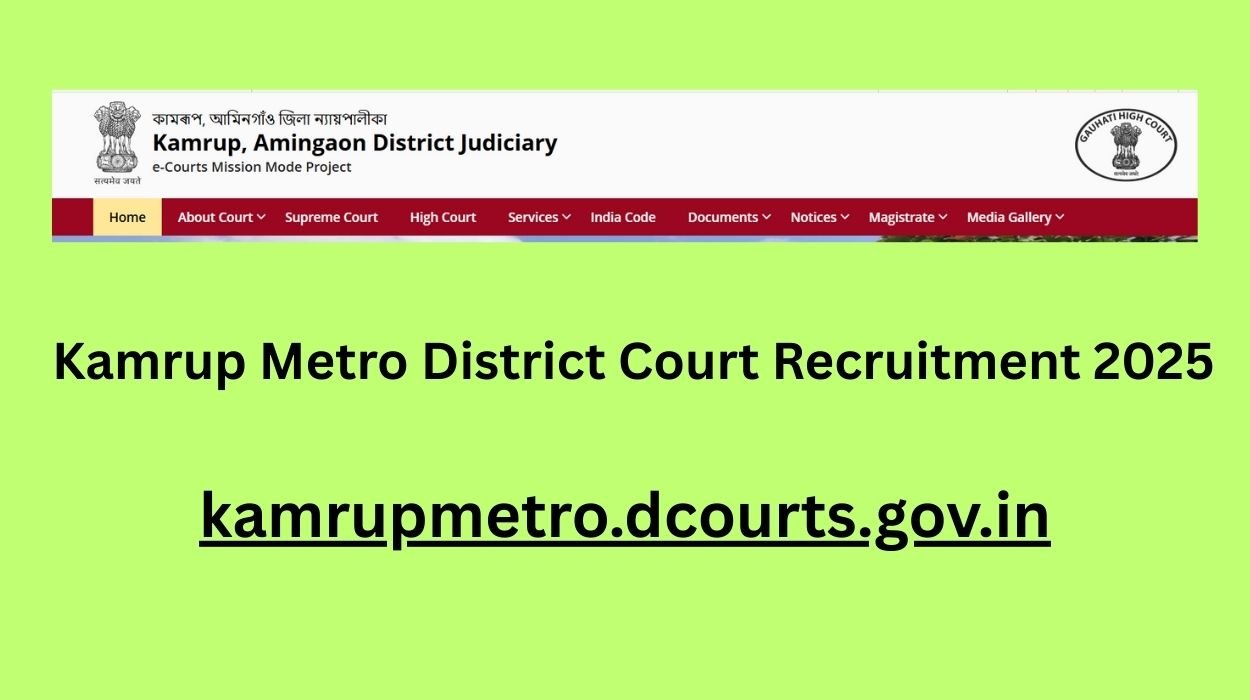 Kamrup Metro District Court Recruitment 2025 Notification for 15 Posts