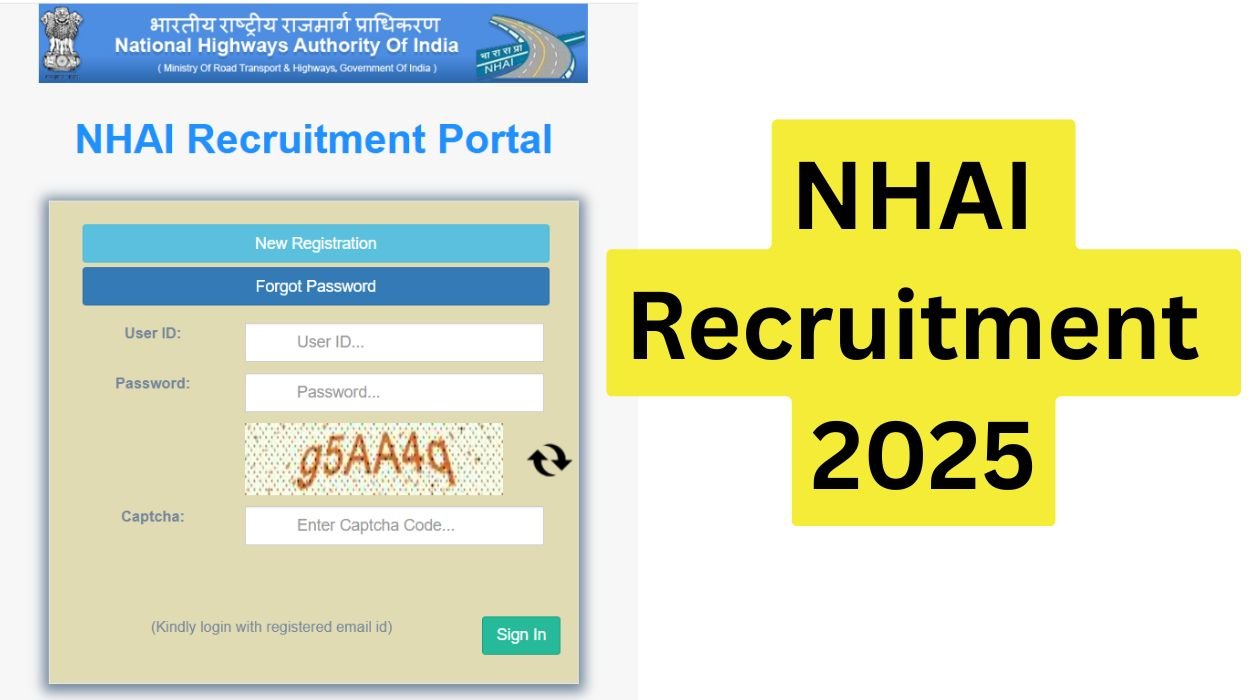 NHAI Recruitment 2025 for Deputy Manager Posts
