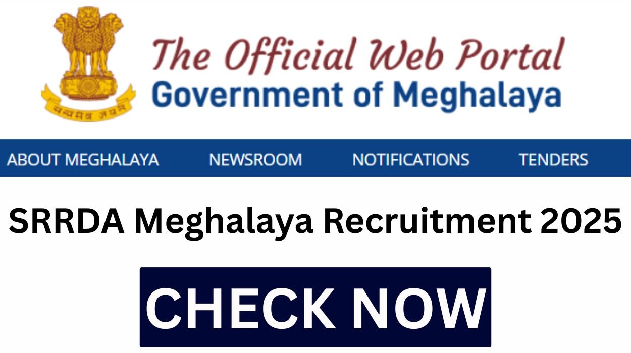 SRRDA Meghalaya Recruitment 2025 for 37 Engineer Vacancies Apply online