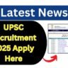 UPSC Recruitment 2025 for 40 Senior Veterinary Officer Vacancies Apply Here