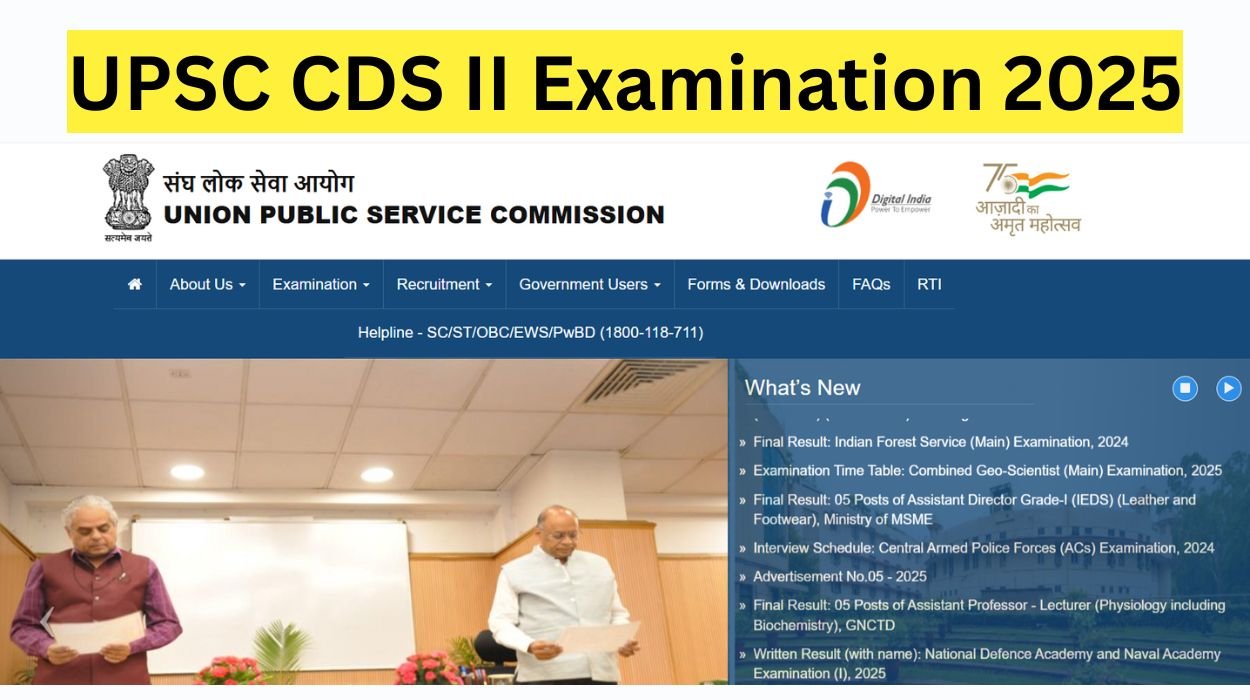 UPSC CDS II Examination 2025 Apply Online Form