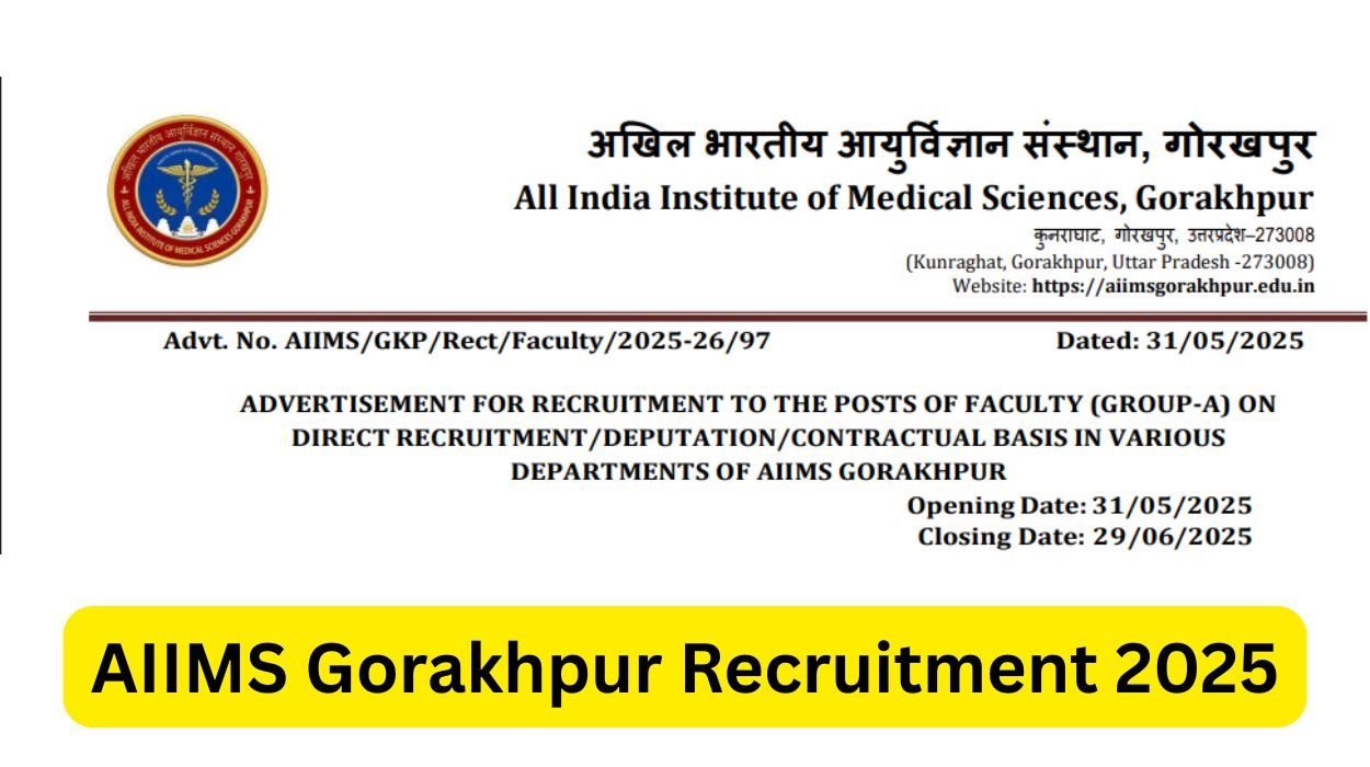 AIIMS Gorakhpur Recruitment 2025