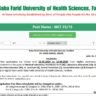 BFUHS Recruitment 2025 for 93 Vacancies Apply online