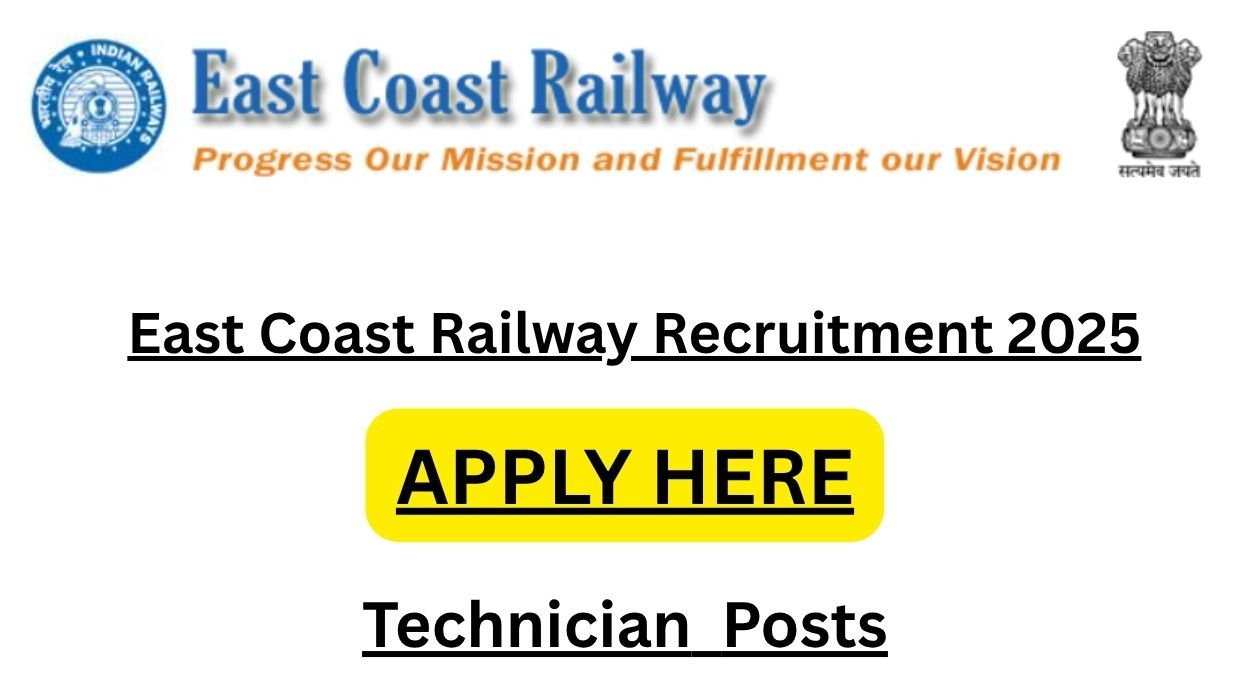 East Coast Railway Recruitment 2025 for 18 Vacancies Apply offline