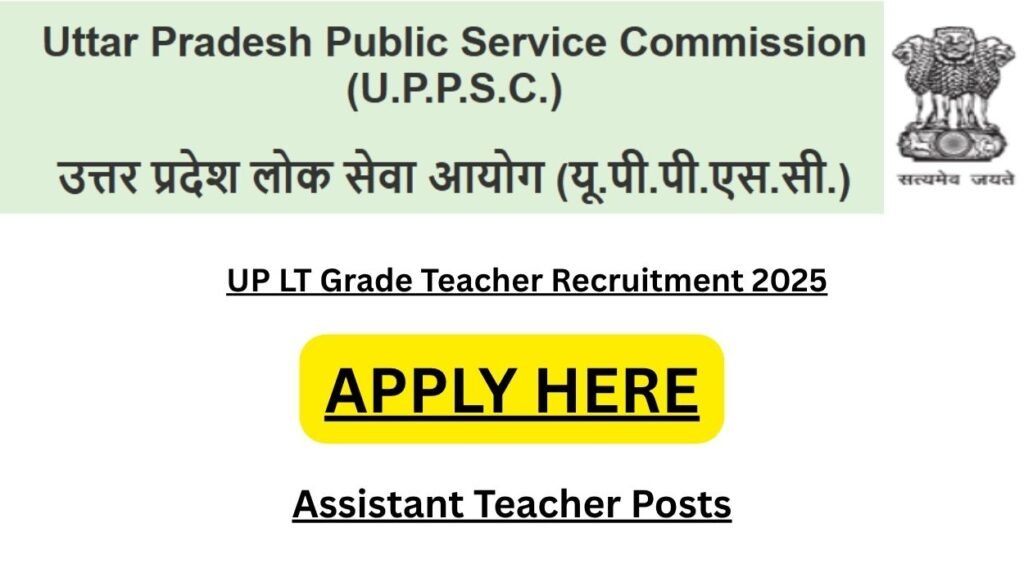 UP LT Grade Teacher Recruitment 2025 for 7466 Vacancies