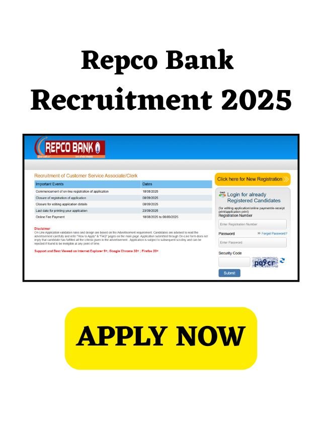 Repco Bank Recruitment 2025