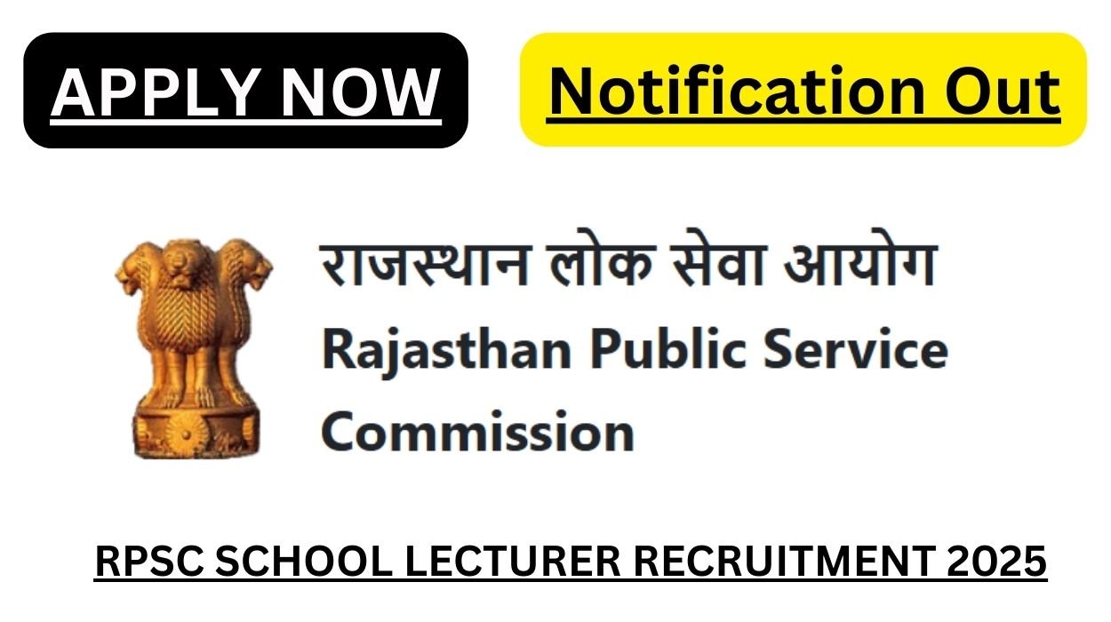 RPSC School Lecturer Recruitment 2025