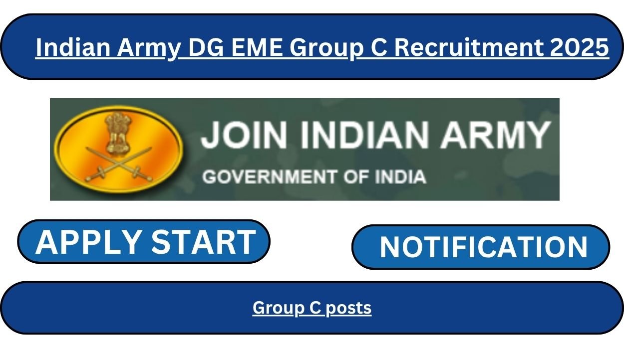 Indian Army DG EME Group C Recruitment 2025