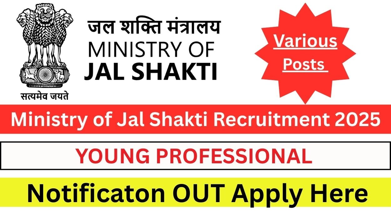 Ministry of Jal Shakti Recruitment 2025 Apply for 02 Young Professional Posts