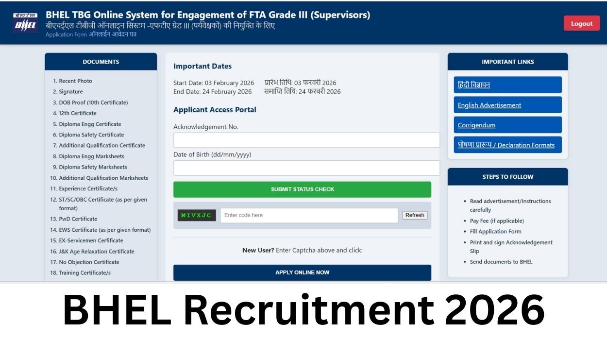 BHEL Recruitment 2026