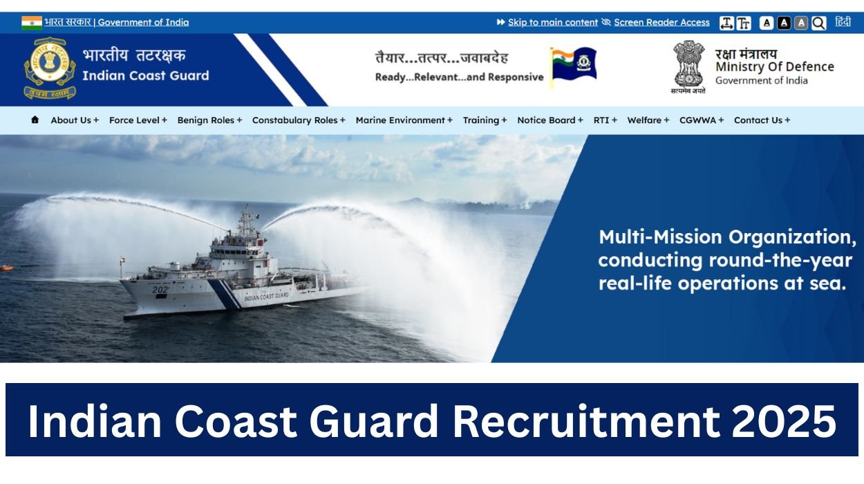 Indian Coast Guard Recruitment 2025
