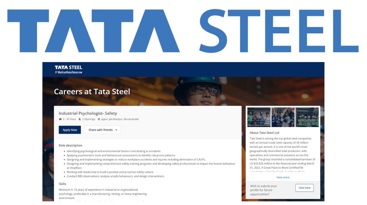 Tata Steel Recruitment 2025