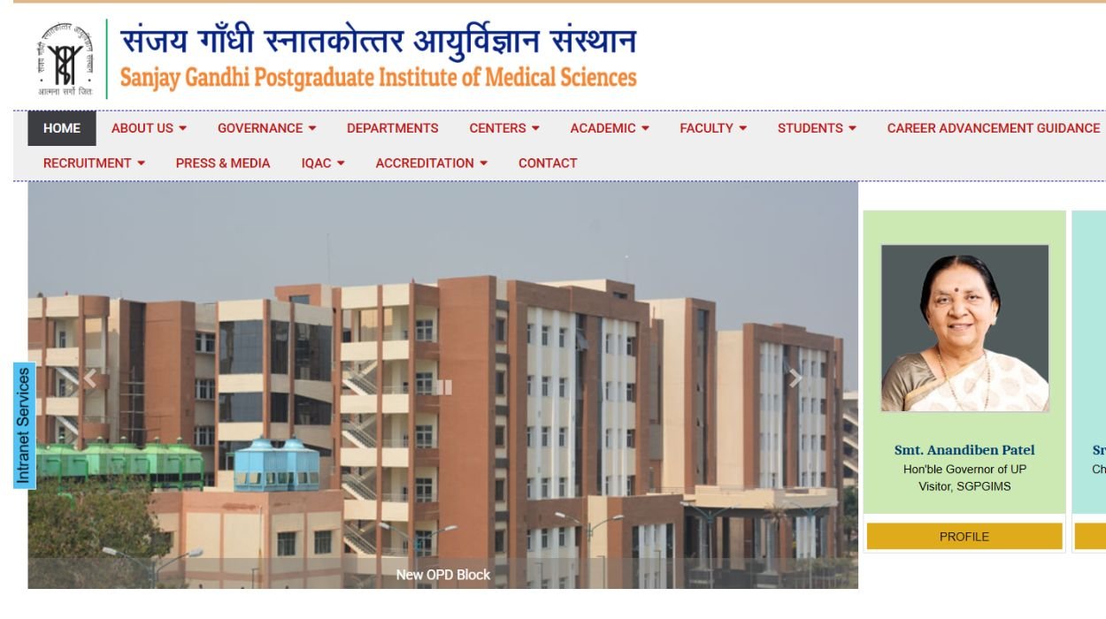 SGPGIMS Recruitment 2025 - Apply Offline for Student Internship Posts