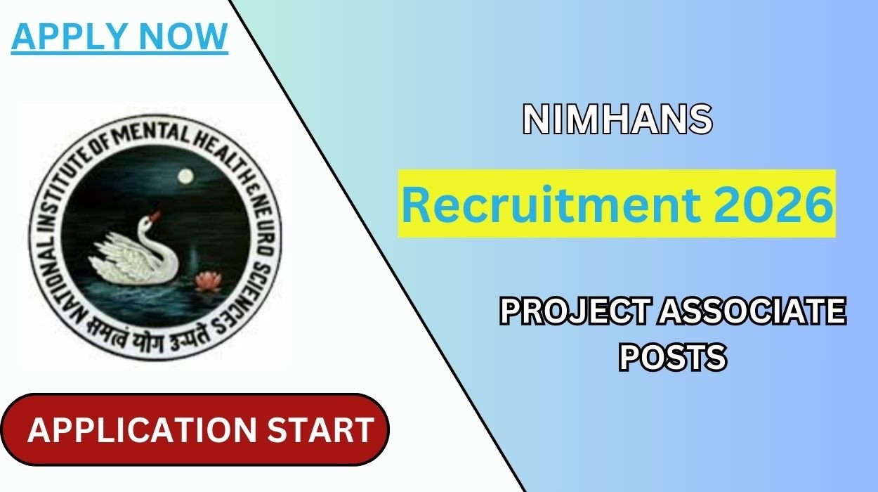 NIMHANS Recruitment 2026 for Project Associate Posts Walk-in-Interview