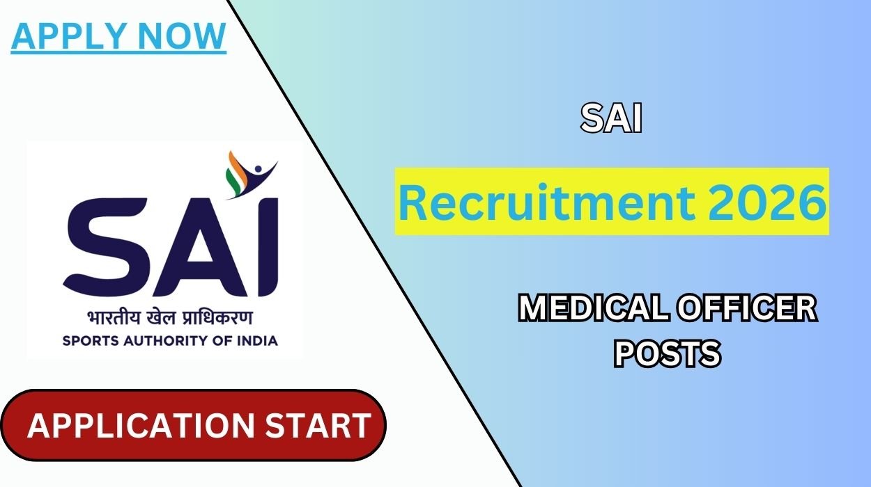 SAI Recruitment 2026 for 03 Medical Officer Posts Apply Offline