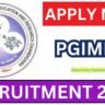 PGIMER Recruitment 2026